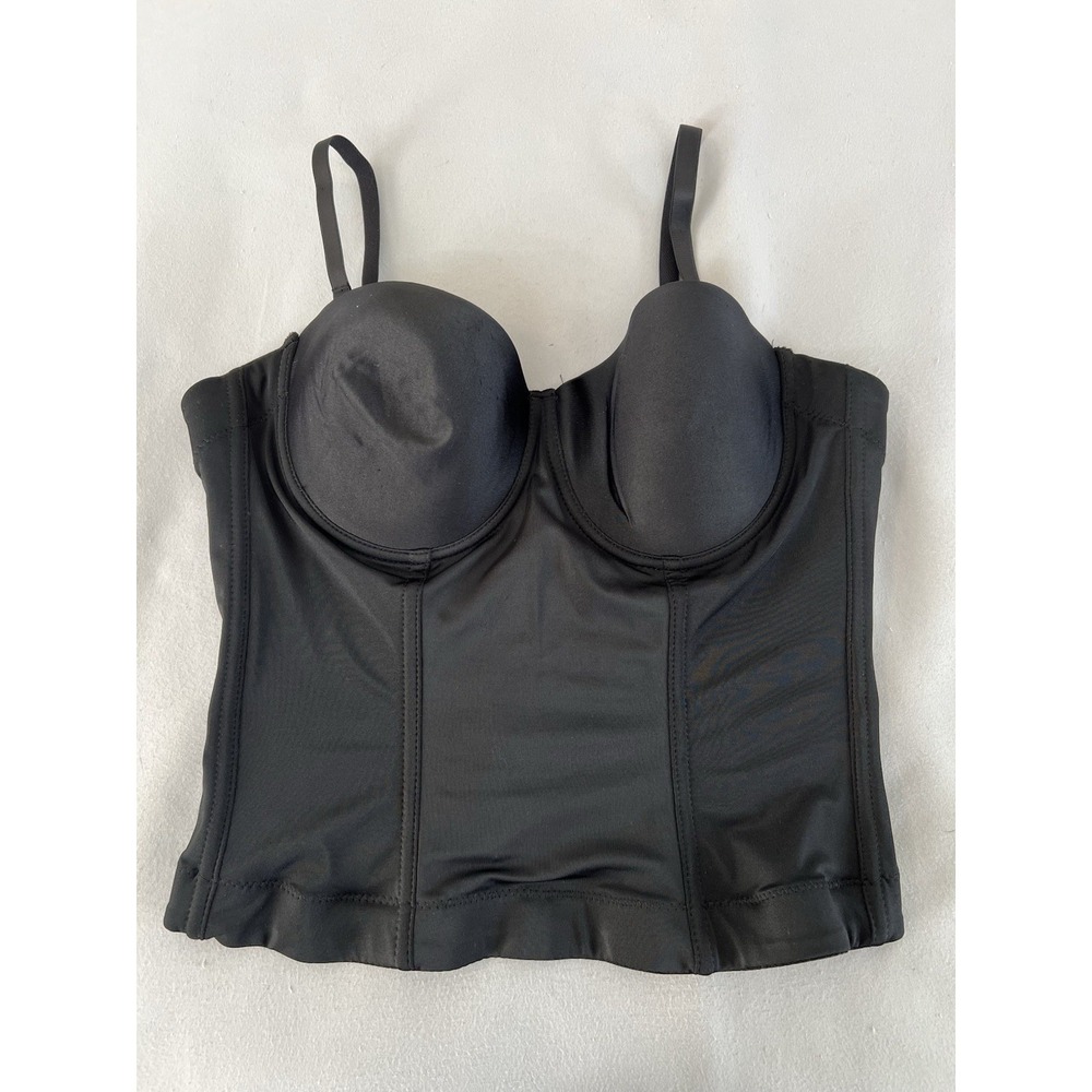 NICOLE MILLER Black BUSTIER STRETCH Adjustable 34B